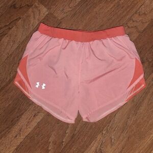 Under Armour Women's Pink Heatgear Running Shorts XS Loose Fit Athletic E24